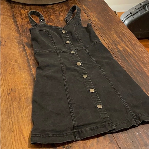 Urban Outfitters Dresses & Skirts - URBAN OUTFITTERS FADED BLACK DENIM MINI DRESS